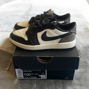 Jordan 1 Retro Low OG PS 10.5C Black Dark Mocha FQ5436-102 -Original Box
